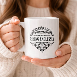 Endlos Aufsteigende Frauen Vintage-Typografie Kaffeetasse