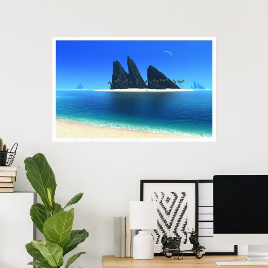 Endlos blau poster (Heimbüro)