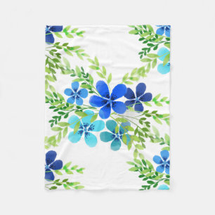 Endlos blau Vergiss mich nicht Blume Fleecedecke