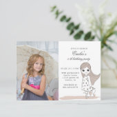Endlos Girly | Foto Birthday Party Card (Stehend Vorderseite)