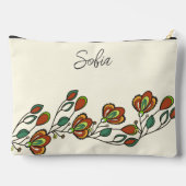 Endlos rosa Blumenmuster Elegant Custom Zubehörtasche (Rückseite)