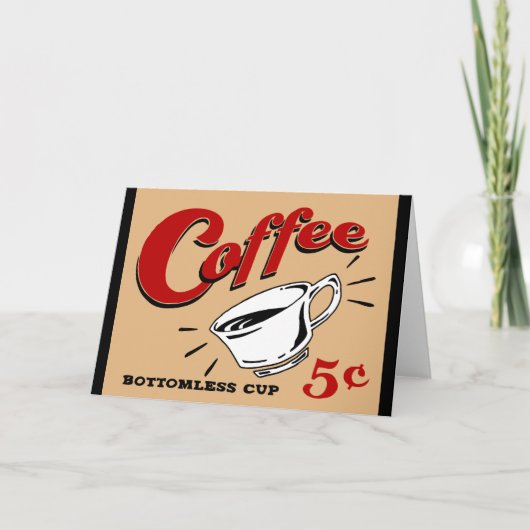 Endlosbecher Kaffee Karte (Vorderseite)
