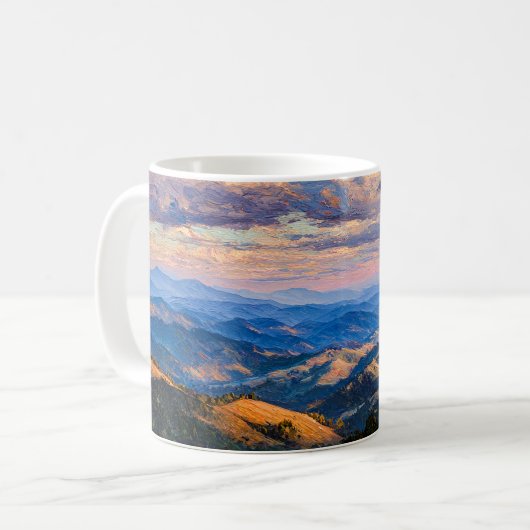 Endlose blaue Horizonte Kaffeetasse (Vorderseite Links)