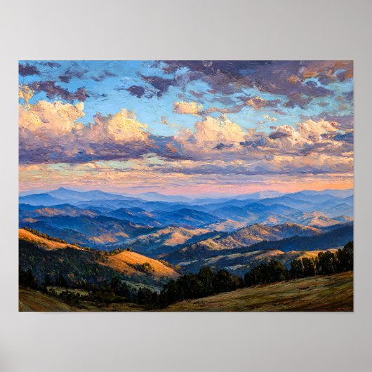 Endlose blaue Horizonte Poster (Vorne)