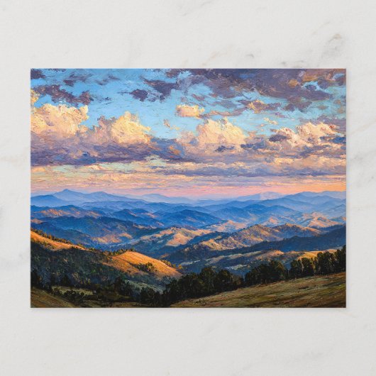 Endlose blaue Horizonte Postkarte (Vorderseite)