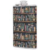Endlose Bücher Retro Flachmann (Links)