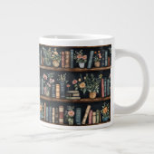 Endlose Bücher Retro Jumbo-Tasse (Rechts)