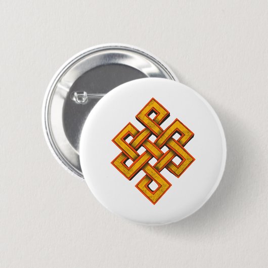 Endlose buddhistische Erkenntnis Button (Vorne & Hinten)