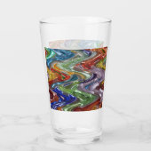 Endlose farbenfrohe Waves Glas (Rückseite)
