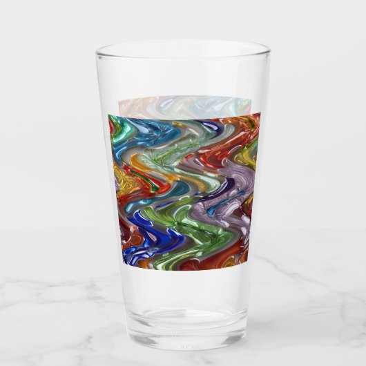 Endlose farbenfrohe Waves Glas (Vorderseite)