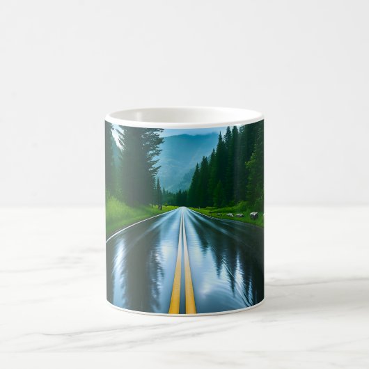 Endlose Forststraße Kaffeetasse (Mittel)