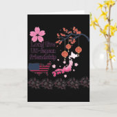 Endlose Freundschaft schwarz Karte (Gelbe Blume)