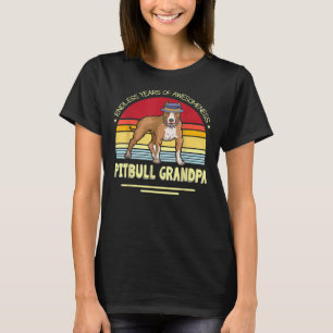 Endlose Jahre der Wahnsinn Pitbull Hund Großvater T-Shirt