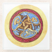 Endlose Knoten bei Tieren Glasuntersetzer (Vorderseite)