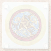 Endlose Knoten bei Tieren Glasuntersetzer (Rückseite)