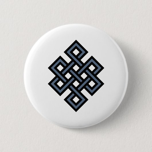 Endlose Knoten-Ewigkeits-buddhistisches Symbol Button (Vorderseite)