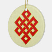 Endlose Knoten-Verzierung Keramikornament (Links)