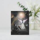 Endlose Liebe Crow und Angel Postkarte (Stehend Vorderseite)