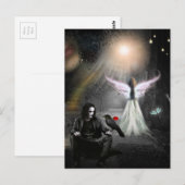 Endlose Liebe Crow und Angel Postkarte (Vorne/Hinten)