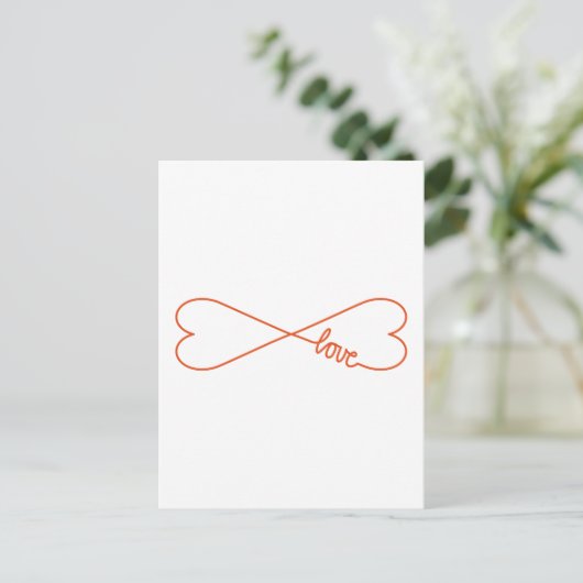 Endlose Liebe, herzförmige Unendlichkeit Postkarte (Stehend Vorderseite)
