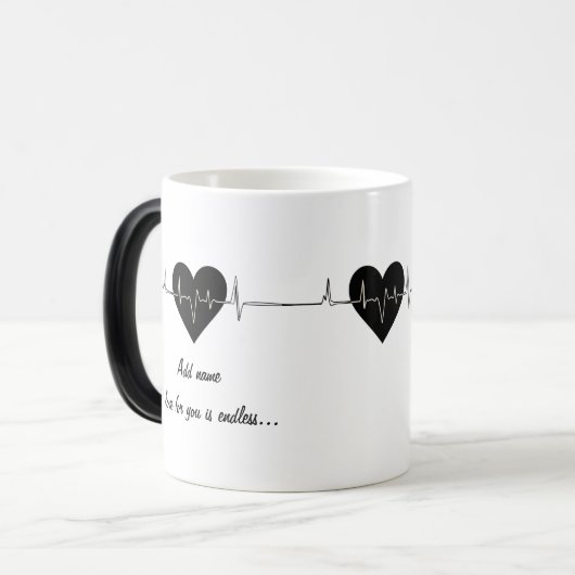 Endlose Liebe: Individuell anpassbare Morphing-Tas Verwandlungstasse (Vorderseite Links)