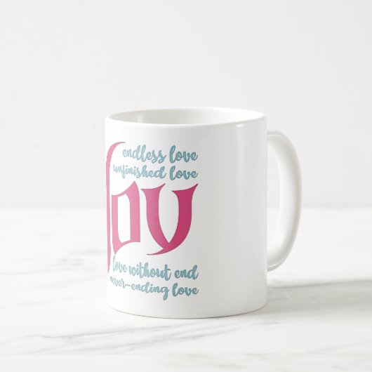 Endlose Liebe Kaffeetasse (VorderseiteRechts)