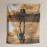 Endlose Liebe Modernes Skript Couple Foto Geschenk