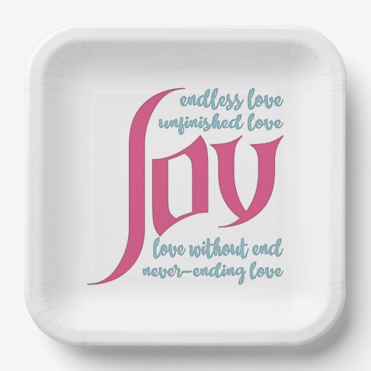 Endlose Liebe Pappteller (Vorderseite)