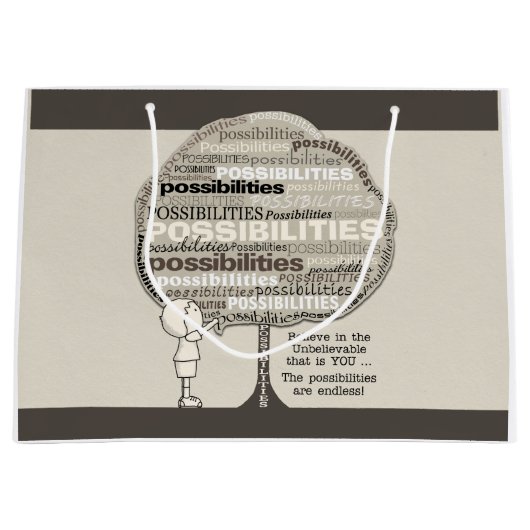 Endlose Möglichkeiten Große Geschenktüte (Vorderseite)