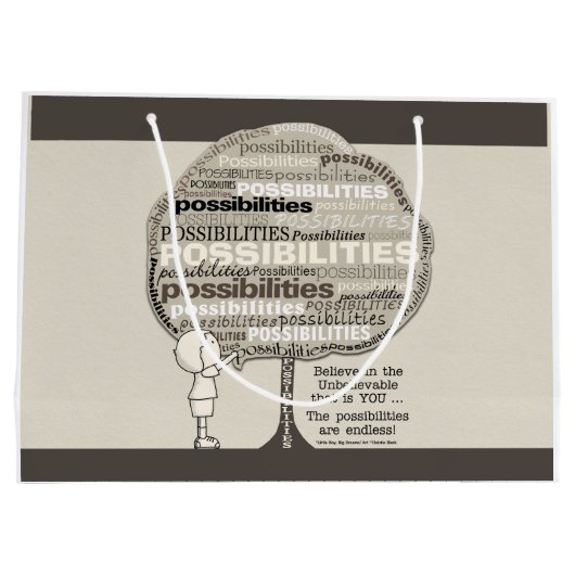 Endlose Möglichkeiten Große Geschenktüte (Rückseite)