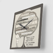 Endlose Möglichkeiten Quadratische Wanduhr (Winkel)