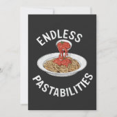 Endlose Pastabilities Funny Pasta Spaghetti Lover Einladung (Vorderseite)