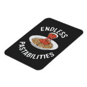 Endlose Pastabilities Funny Pasta Spaghetti Lover Magnet (Linke Seite)