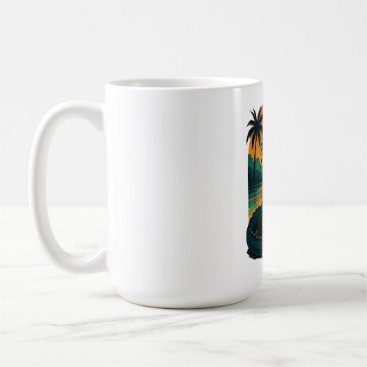 Endlose Sommerkrokodile - Retro Kaffeetasse (Links)