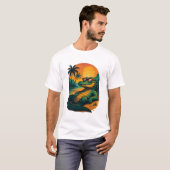 Endlose Sommerkrokodile - Retro T-Shirt (Vorne ganz)