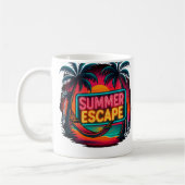 Endlose Sommerpause - Retro Sunset Adventure Kaffeetasse (Links)