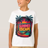 Endlose Sommerpause - Retro Sunset Adventure T-Shirt (Vorderseite)