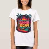 Endlose Sommerpause - Retro Sunset Adventure T-Shirt (Vorderseite)