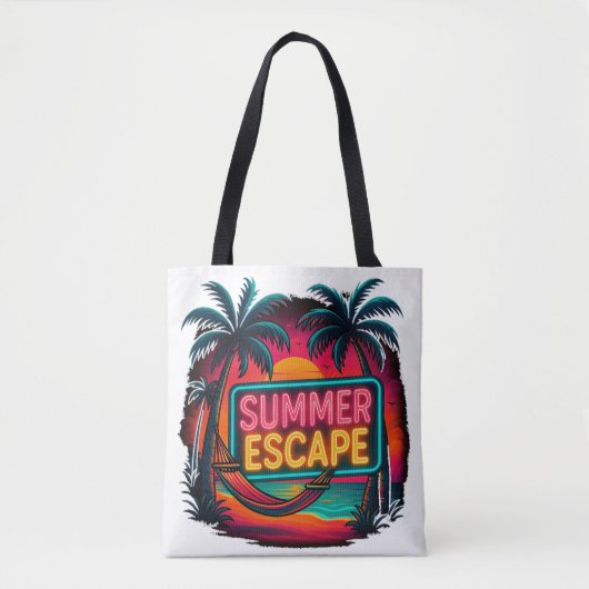 Endlose Sommerpause - Retro Sunset Adventure Tasche (Vorderseite)
