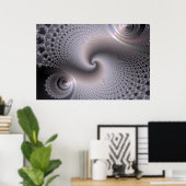 Endlose Spiralen - Fraktal Art Poster (Heimbüro)