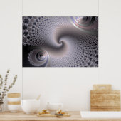 Endlose Spiralen - Fraktal Art Poster (Küche)