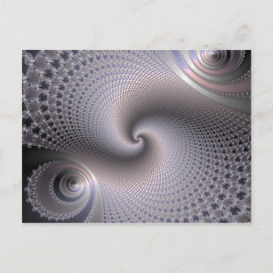 Endlose Spiralen - Fraktal Art Postkarte