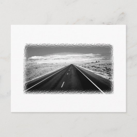 Endlose Straßenkarte Postkarte (Vorderseite)