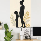 Endlose Umarmung – Mutter und Kind Poster (Heimbüro)