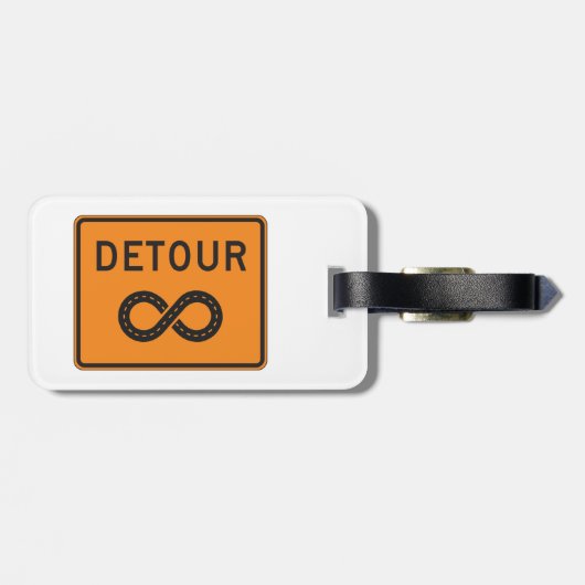 Endlose Umwege beim Radfahren Gepäckanhänger (Rückseite horizontal)