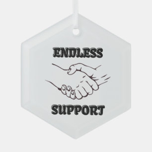 Endlose Unterstützung - Handshake-Symbol von Unity Ornament Aus Glas