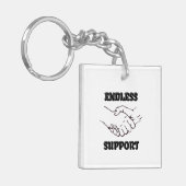 Endlose Unterstützung - Handshake-Symbol von Unity Schlüsselanhänger (Vorderseite links)