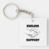 Endlose Unterstützung - Handshake-Symbol von Unity Schlüsselanhänger (Vorderseite)