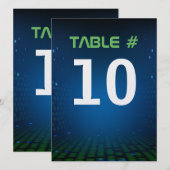 ENDLOSE VIDEOspiel Bar Mitzvah Tischnummer-Karte Einladung (Vorne/Hinten)