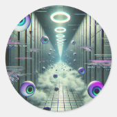 👁️ "Endlose Watcher"-👁️ Runder Aufkleber (Vorderseite)